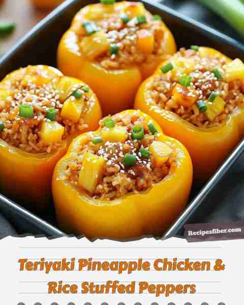 Teriyaki Pineapple Chicken & Rice Stuffed Peppers 🍍🐔🍚🌶️ Try this delicious twist on stuffed pepp...