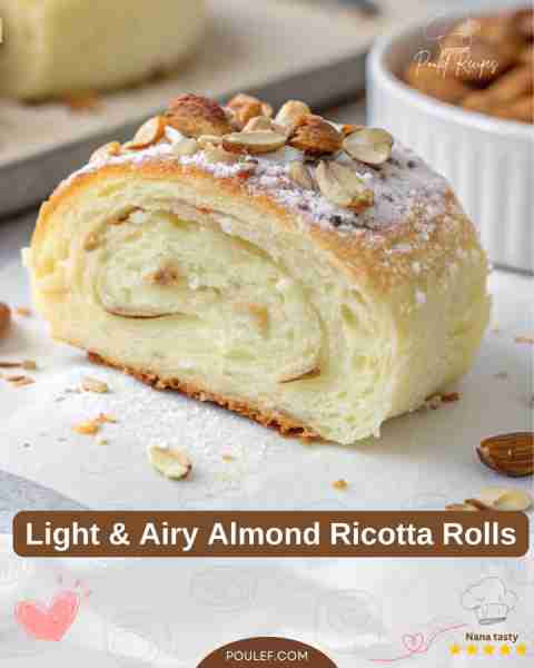 Light & Airy Almond Ricotta Rolls There's something magical about the aroma of freshly baked goods w...