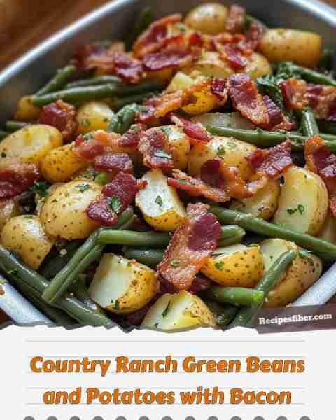 Country Ranch Green Beans and Potatoes with Bacon 🥔🥓🌿 A delicious side dish that's sure to impre...