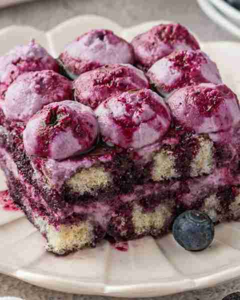 🫐🫐 Blueberry Tiramisu - No-Bake, Coffee-Free Dessert. 🫐🫐 No artificial dyes, just a homemade blu...