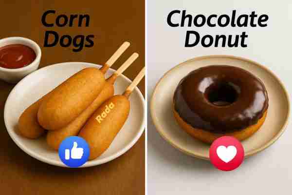 🌭🌽 Corn Dog A corn dog is a fun fairground classic—juicy hot dog skewered on a stick, dipped in sw...