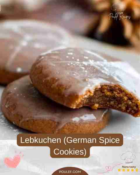 Lebkuchen (German Spice Cookies) Ingredients: For the Dough: 2 1/4 cups all-purpose flour 1/2 teaspo...