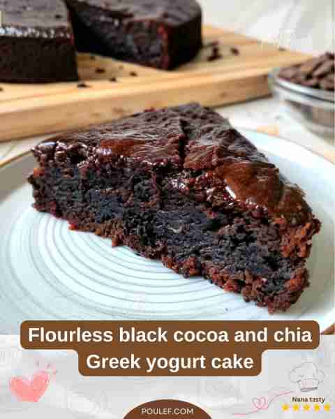 This flourless black cocoa and chia Greek yogurt cake is a deeply-colored and wholesome treat. Using...