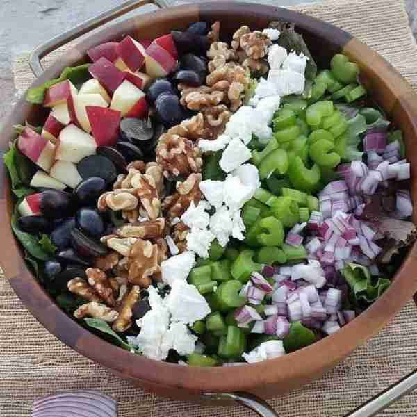 This Apple Walnut Harvest Salad is one of our classic faves! 🍎🍂 I like to serve this salad on chil...