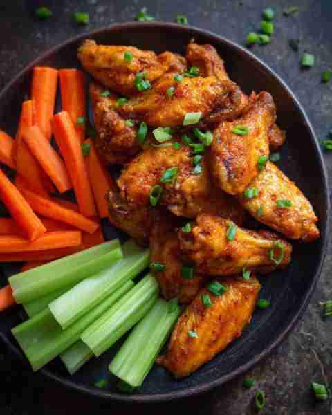 CRISPY BAKED CHICKEN WINGS⁠ INGREDIENTS⁠ 3 pounds chicken wings thawed or fresh 1 teaspoon salt⁠ Fu...
