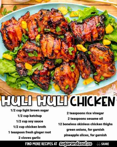 Try out this Grilled Huli Huli Chicken recipe! 🍗🔥 https://www.sugarandsoul.co/grilled-huli-huli-ch...