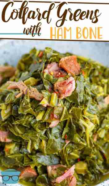 This Collard Greens with Ham Bone recipe is a classic southern side dish that is so simple to make a...