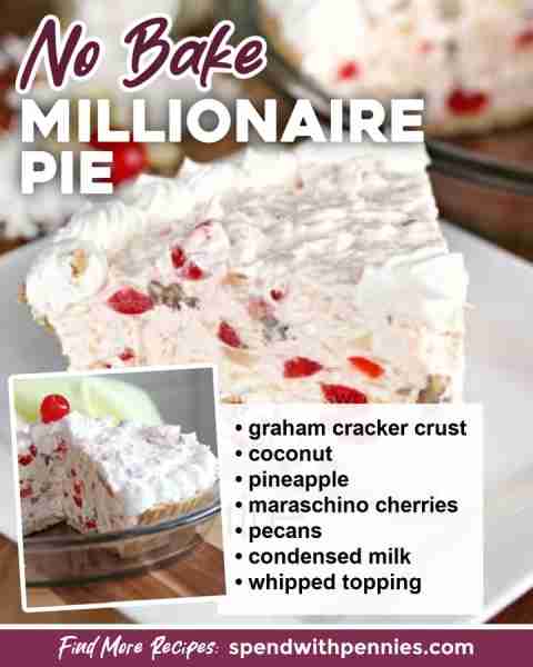 Comment RECIPE to get the recipe! Millionaire Pie is a family favorite. A rich creamy base is loaded...