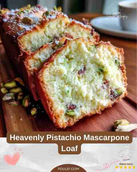Heavenly Pistachio Mascarpone Loaf There's something magical about the aroma of freshly baked goods...