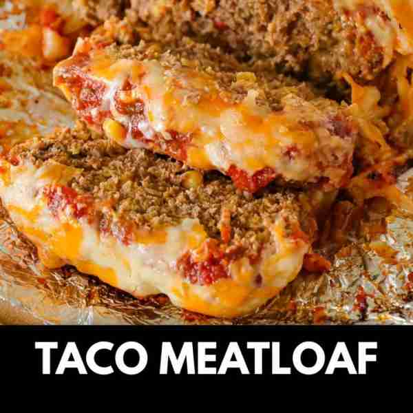Taco Meatloaf is a delicious ground beef meatloaf recipe loaded with crushed Fritos corn chips, sals...