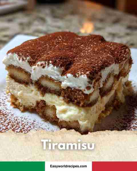 ☕ Tiramisu Layers of espresso-soaked ladyfingers with creamy mascarpone. You’ll need: – Ladyfingers...