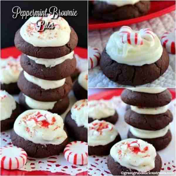 Peppermint Brownie Bites! 💖💚 Rich and fudgy Christmas treats that everyone will enjoy! RECIPE BELOW!