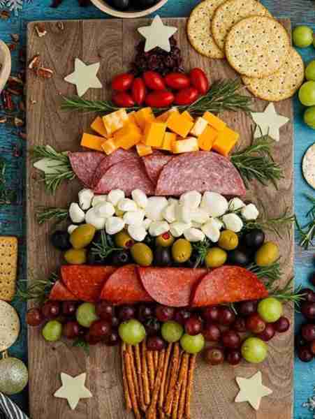 Christmas Tree Charcuterie Board! 🎄 The perfect appetizer for your holiday gathering has arrived!...