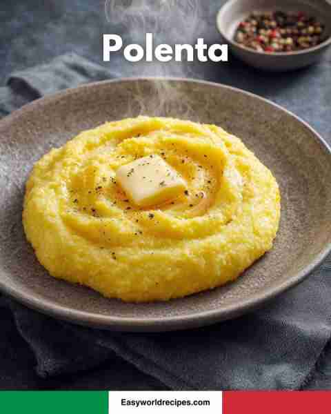 Polenta — comforting Italian recipe below 🌽🍴