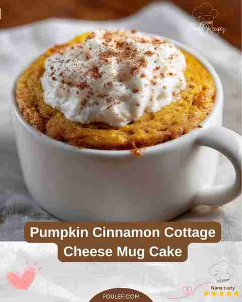 Pumpkin Cinnamon Cottage Cheese Mug Cake 🎃✨ – Cozy, Fall-Inspired & High-Protein Ingredients: ½ cu...
