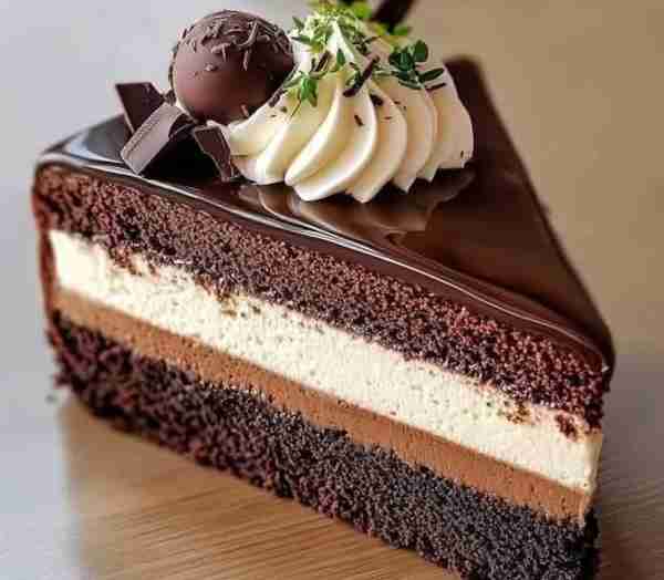 🍫 Decadent Triple Chocolate Mousse Cake 3 layers, 1 cake, infinite chocolate joy. Serves: 10–12 | S...