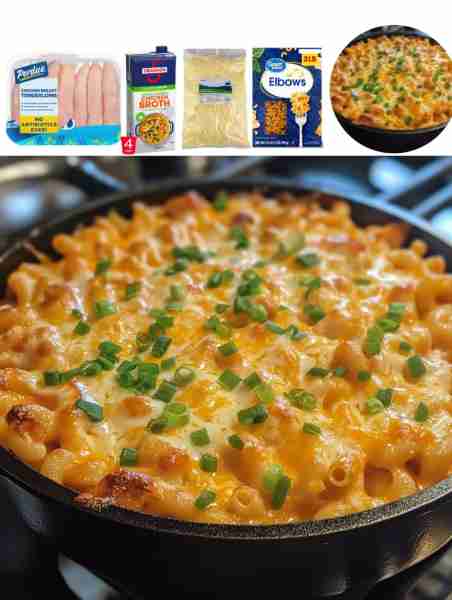 One-Pot Buffalo Chicken Macaroni Ingredients: - 1 lb boneless, skinless chicken breasts, diced - 1 t...
