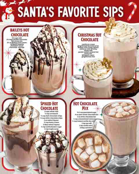Boozy, Creamy, and Classic = Hot Chocolate Done Right!! ➡️ Baileys Hot Chocolate 1¼ cups whole milk...