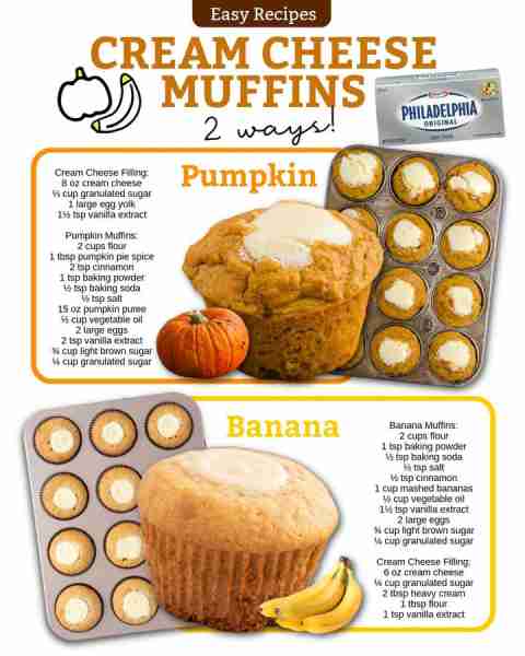 Double the flavor, double the fun—these cream cheese muffins are a cozy baking win! 🧁 Ingredients P...
