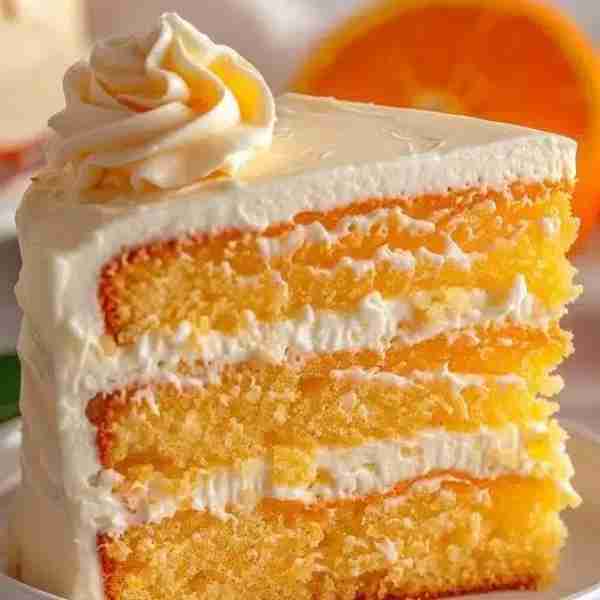 Homemade Orange Dreamsicle Cake Ingredients Cake: 1 box (15 ¼ oz) white cake mix 1 cup cold milk ½ c...