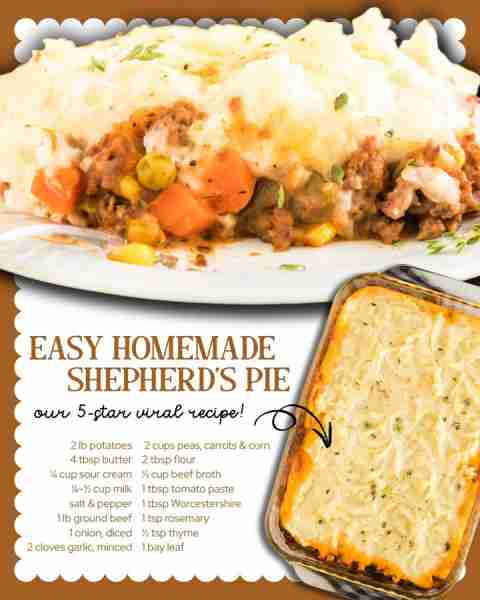 Shepherd’s Pie = Comfort Food Classic! 🥔🥩 Warm, cheesy, and hearty enough to feed the whole crew!!...