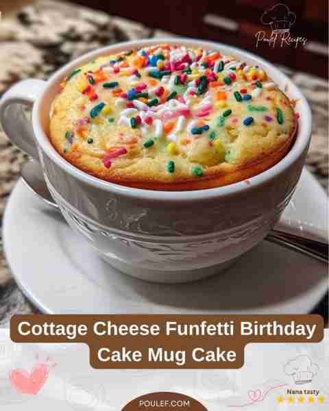 Cottage Cheese Funfetti Birthday Cake Mug Cake 🎂✨ – High-Protein & 5 Minutes Fluffy, sweet, and pa...