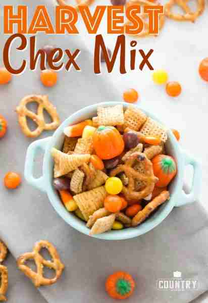 Harvest Chex Mix is a sweet, fall-inspired Chex Mix that uses Rice Chex, Pretzels, Bugles, Reese’s P...