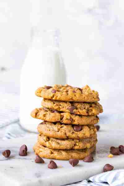 Comment RECIPE to get the recipe! Peanut Butter Chocolate Chip Cookies are decadent peanut butter co...