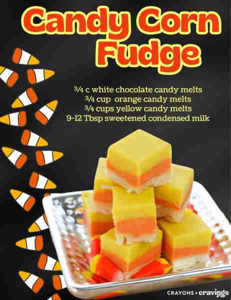 Candy Corn Fudge 💛🧡🤍 Easy, festive Halloween treat! **INGREDIENTS** ¾ cup white chocolate candy m...
