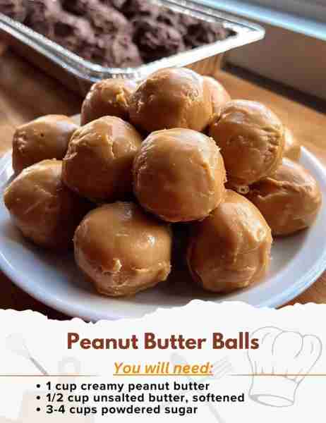 Peanut Butter Balls- Don't Lose This Ingredients: - 1 cup creamy peanut butter - 1/2 cup unsalted bu...