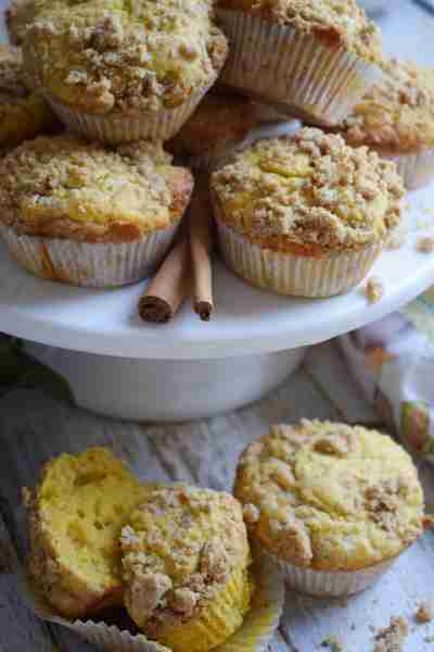 Embrace all the flavours of fall with these Pumpkin Cinnamon Streusel Muffins. A light and fluffy ci...