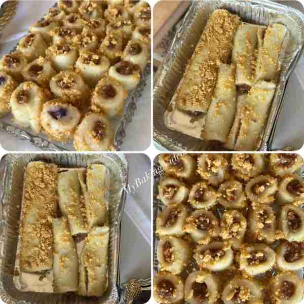 Peanut Tikoy Roll 😋😋😋 3 cups glutinous rice flour 1 1/2 cup sugar 1 1/2 cup water 2 tsp vanilla e...