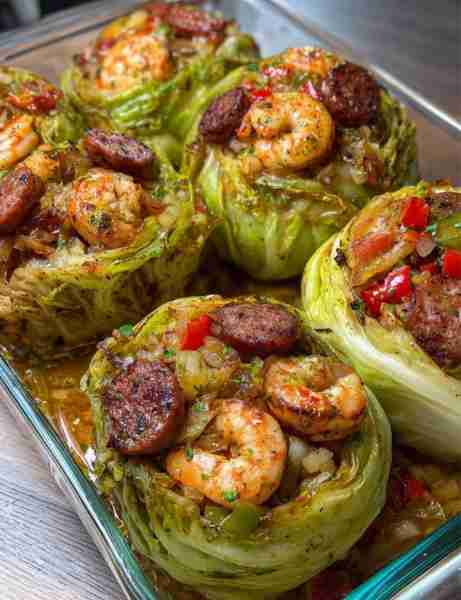 Viral Cabbage Boil with Shrimp, Sausage, and Bacon Ingredients: 1 head cabbage, chopped 1 pound shr...