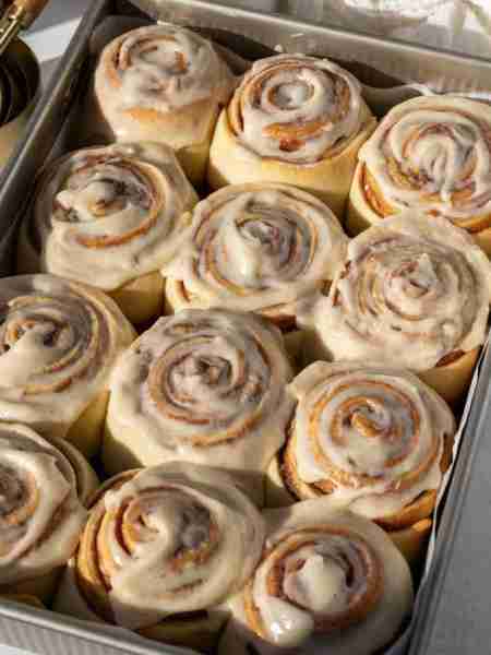 Cinnamon Rolls Ingredients For the Dough • All-purpose flour – 4 cups (500g) • Warm milk – 1 cup (24...