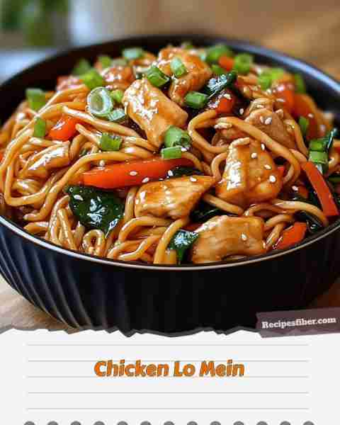 Chicken Lo Mein 🍜 Delicious and easy-to-make noodle dish that's perfect for any meal. 📋 Ingredie...
