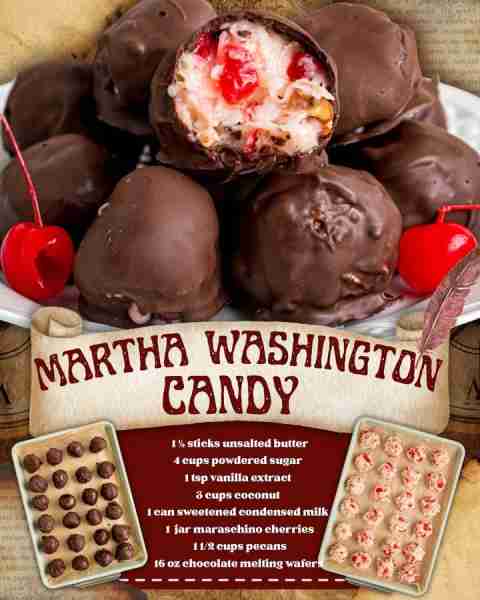 OLD-FASHIONED MARTHA WASHINGTON CANDY! 1 ½ sticks unsalted butter 4 cups powdered sugar 1 tsp vanill...