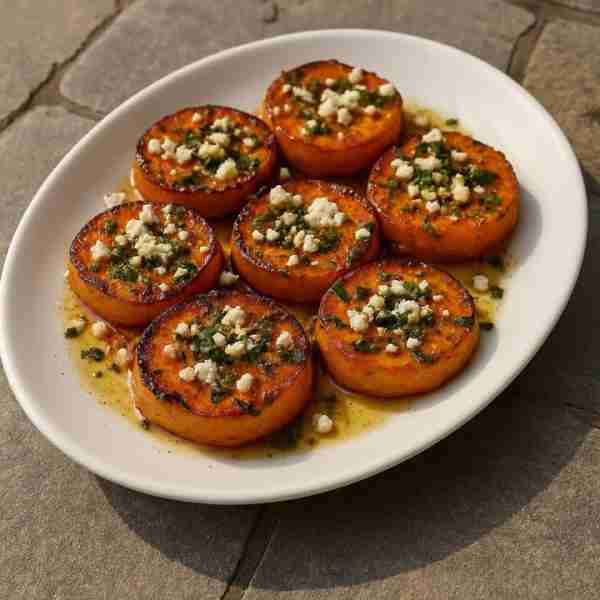 Roasted Sweet Potato Rounds with Honey & Feta Introduction deesviral shares a dish that proves simpl...