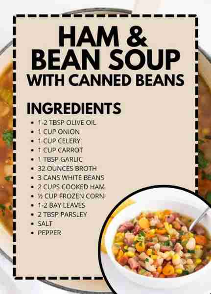 This easy ham and bean soup is hearty, comforting, and the best way to use up leftover ham. Made wit...
