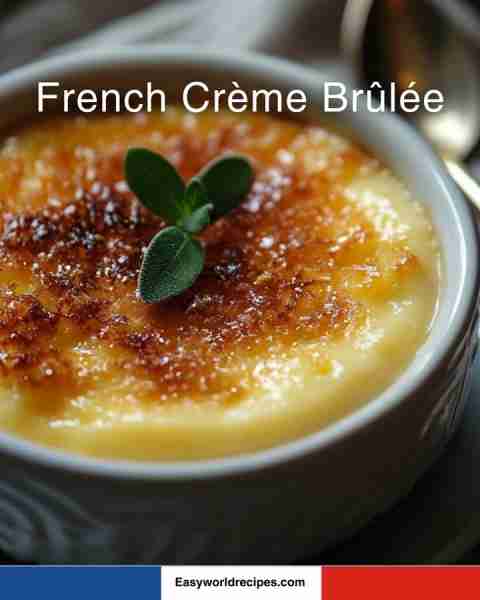 Classic French Crème Brûlée recipe below! ✨🔥
