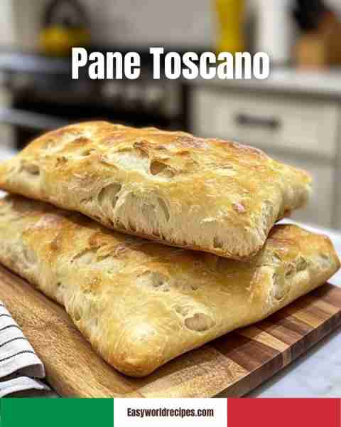 🍞 Pane Toscano Pane Toscano is a traditional Tuscan bread made without salt, known for its rustic c...