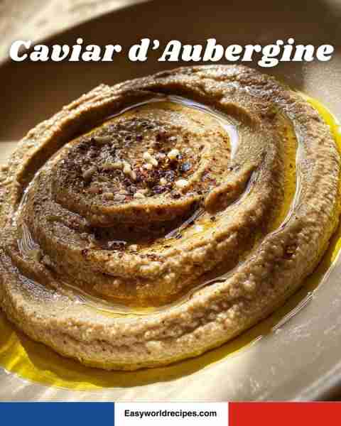 🍆🇫🇷 Caviar d’Aubergine A smoky eggplant spread, silky and flavorful — perfect with bread or as a di...