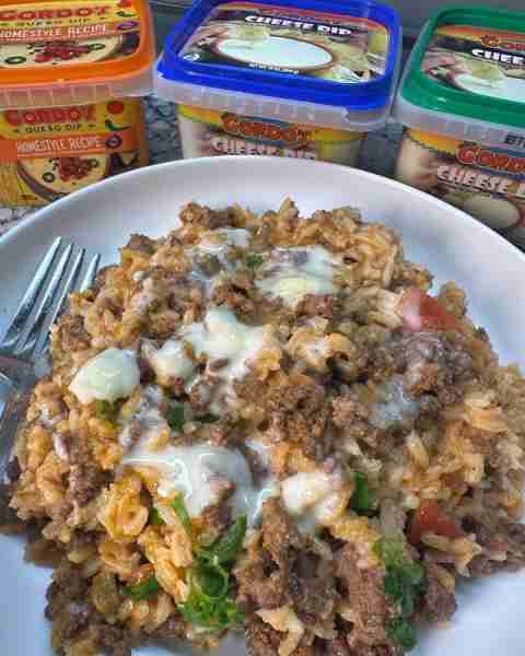 Taco Rice with Queso is our favorite comfort food! 1 lb. Ground Beef 1 oz. pkg Taco Seasoning 1 cup...