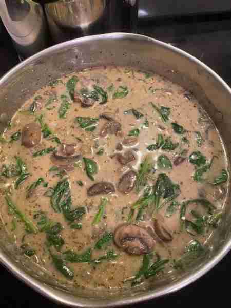 I made Hungarian Mushroom soup from recipes that I found here, but I added fresh spinach because I h...