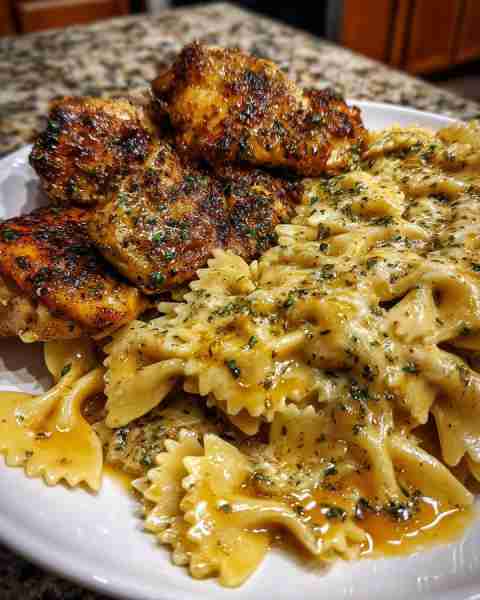 Chicken Bowtie Pasta in Three-Cheese Velveeta Cajun Sauce Ingredients: 3 large chicken breasts 2 tab...