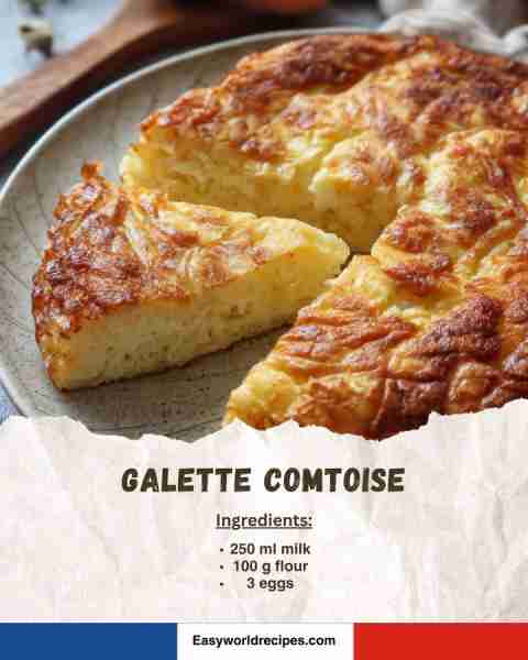 🥮 Galette Comtoise (Franche-Comté Cake) 🎂 A light regional cake made with choux-style dough, eggs,...