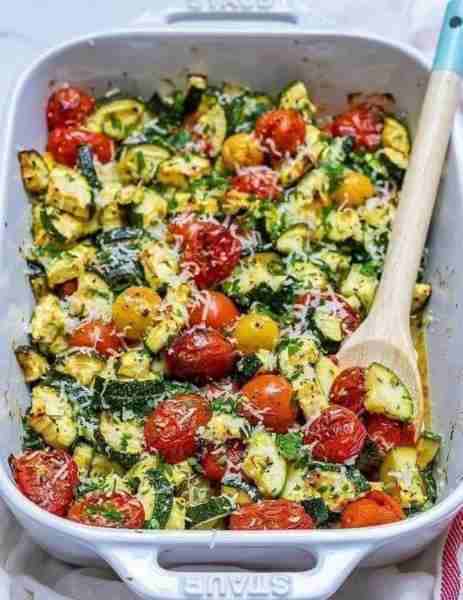 Garlicky Parmesan Zucchini Bake 🍅