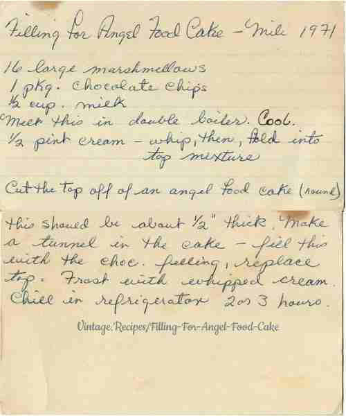 Most grocery stores carry angel food cake. this filling is an easy way to make a quick semi-homemade...