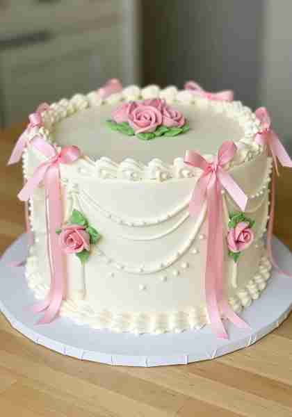 ### Elegant Pink Rose Cake #### Ingredients - 2 1/2 cups all-purpose flour - 2 1/2 teaspoons baking...
