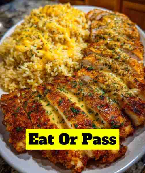 Does Anyone Here Actually Eat Golden Garlic Parmesan Chicken with Creamy Cajun Butter Rice 🔥🔥😋😍...