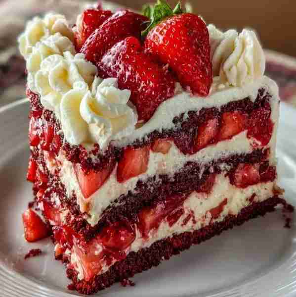 Decadent Strawberry Velvet Cake you’ll need: 2 ½ cups all-purpose flour 2 cups granulated sugar 1 te...